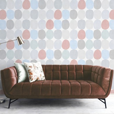 Pastel colored spheres washable self-adhesive vinyl lokoloko 