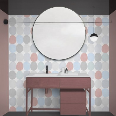 Pastel colored spheres washable self-adhesive vinyl lokoloko 