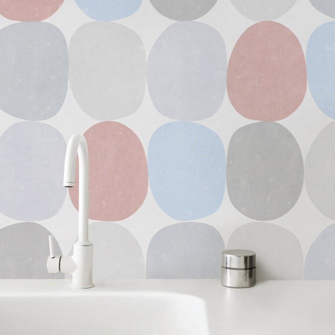 Esferas colores pasteles vinilo autoadhesivo lavable para muebles paredes suelos estilo moderno lokoloko
