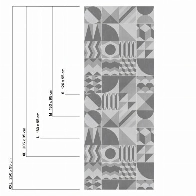 Clear vintage geometry.  Washable texture self-adhesive vinyl for furniture & walls. Lokoloko