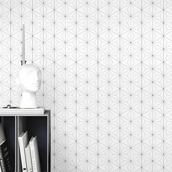 Hexágonos Abstractos 1 vinilo autoadhesivo lavable para muebles paredes suelos geometrico cocinas dormitorios interior  lokoloko