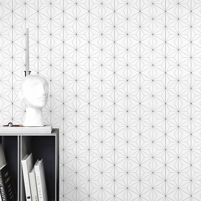 Hexágonos Abstractos 1 vinilo autoadhesivo lavable para muebles paredes suelos geometrico cocinas dormitorios interior  lokoloko