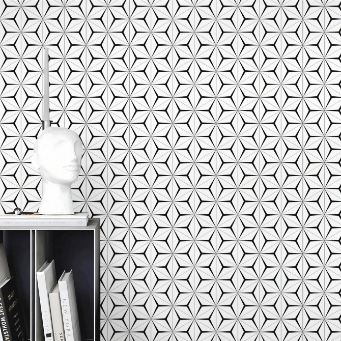 Abstract Hexagons 2 washable self-adhesive vinyl for furniture walls floors modern lokoloko