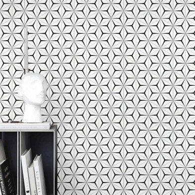 Abstract Hexagons 2 washable self-adhesive vinyl for furniture walls floors modern lokoloko