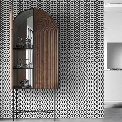 Abstract Hexagons 3 modern washable self-adhesive vinyls lokoloko sizes