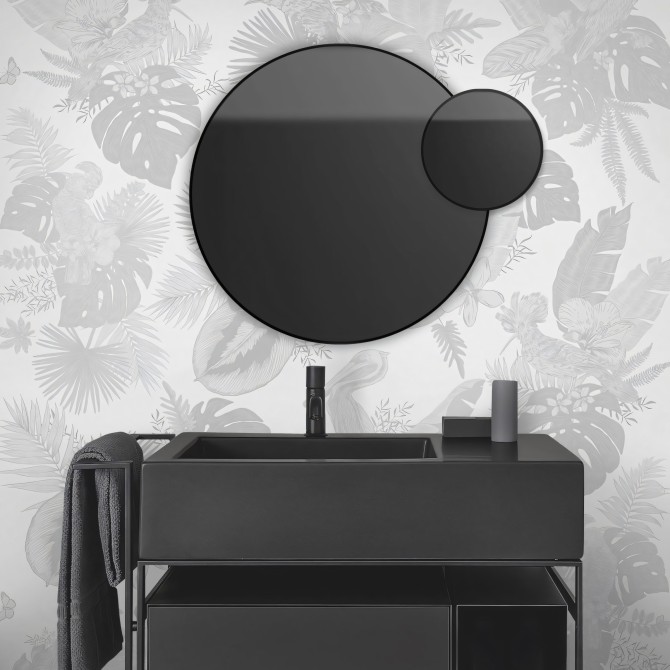 Miami Birds b/n vinilo autoadhesivo lavable para muebles paredes wc aseos duchas azulejos cenefas lokoloko