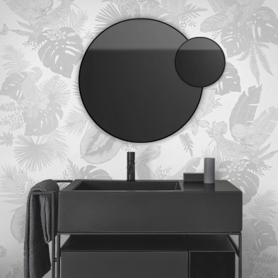 Miami Birds b/n vinilo autoadhesivo lavable para muebles paredes wc aseos duchas azulejos cenefas lokoloko
