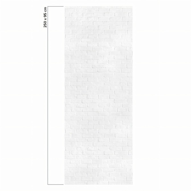 Ladrillo Blanco -  - papel pared pintado autoadhesivo sinpvc ecologico recibidor  salon minimal industrial lokoloko