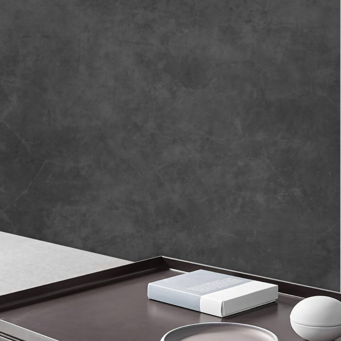 Hormigón Gris Grafito - Papel pintado pared autoadhesivo ecologico sinPVC para salones dormitorios recibidores pasillos lokoloko