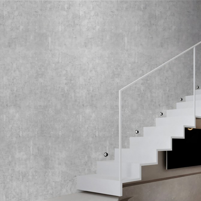 Light industrial concrete - Self-adhesive eco-friendly PVC-free wallpaper for walls halls corridors gray minimalist lokoloko 