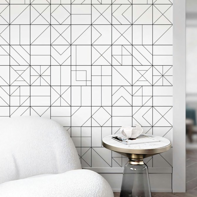 Vasili 2 - papel pared pintado autoadhesivo sin pvc ecologico recibidor salon comedor minimalista nordico lokoloko