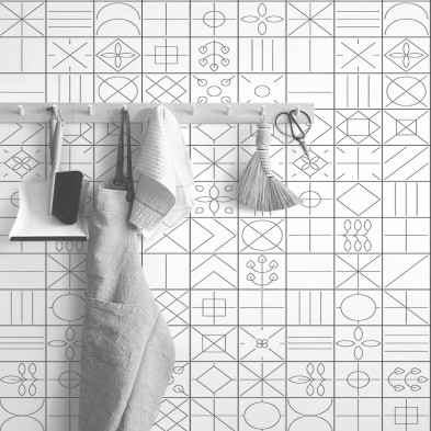 Vasili 1 - eco-friendly pvcfree self-adhesive wallpaper livingroom hall minimal japandi lokoloko