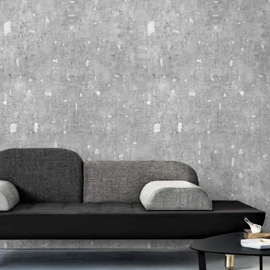 Cemento New Age - papel pared pintado autoadhesivo sinpvc ecologico recibidor  salon minimal japandi gris lokoloko