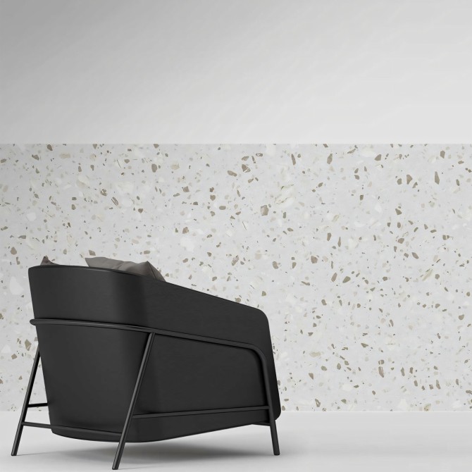 terrazo murano papel autoadhesivo sinpvc eco decorar paredespasillo recibidor gris beige nordico mediterraneo lokoloko