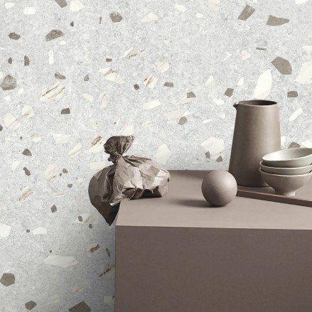 Terrazo Mármol Calacatta - papel autoadhesivo sinpvc eco para decorar paredes pasillos minimalista japandi lokoloko