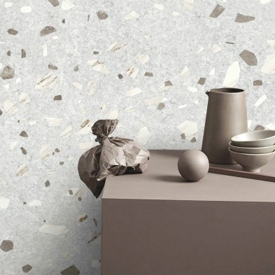 Terrazo Mármol Calacatta - papel autoadhesivo sinpvc eco para decorar paredes pasillos minimalista japandi lokoloko