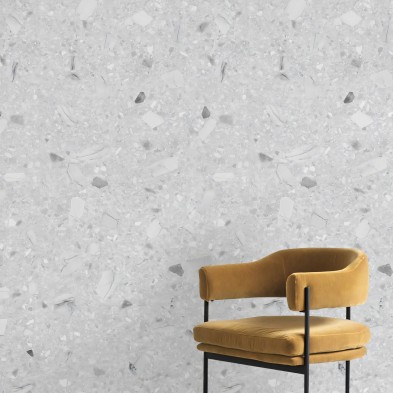 Terrazo Venecia - papel autoadhesivo sinpvc eco para decorar paredes recibidor gris marmol minimal lokoloko
