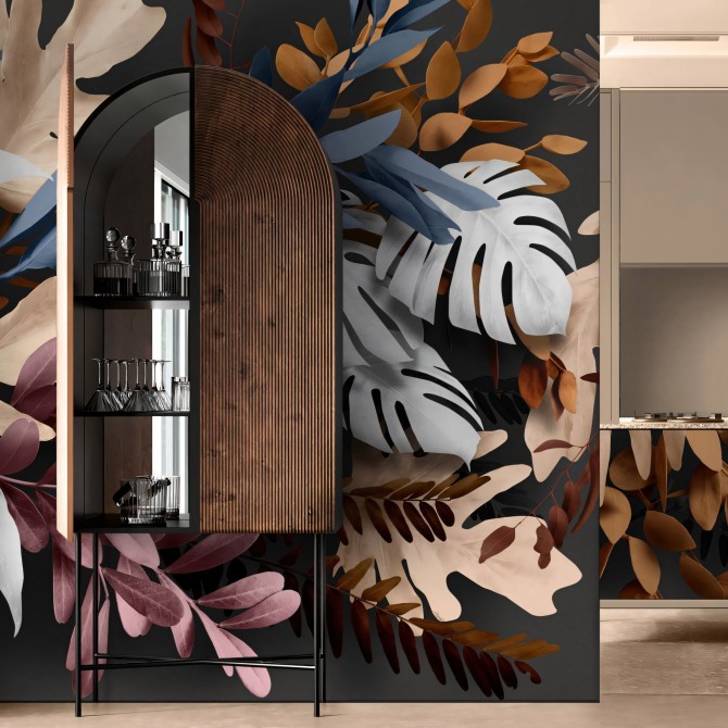 Bohemia - Papel pintado pared ecológico autoadhesivo para superficies lisas y paredes de salón recibidor - Lokoloko.
