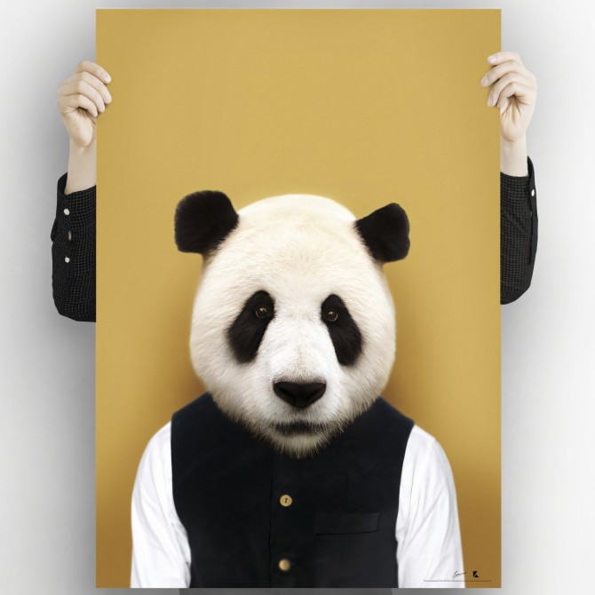 Panda Bear Model-washable-poster-for-exterior-interior-dog-decoration-fun-original-modern-style-lokoloko