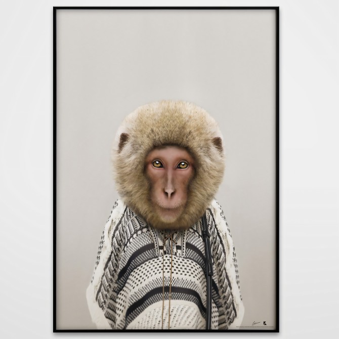 Monkey Model-albino-washable-poster-for-exterior-interior-dog-decoration-fun-original-modern-style-lokoloko