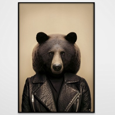 Brown Bear Model-washable-poster-for-exterior-interior-dog-decoration-fun-original-modern-style-lokoloko