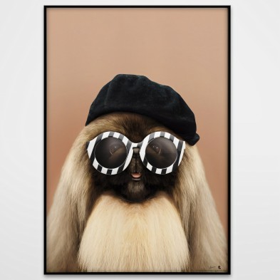 Little Dog Model-Model Perrita-poster-washable-for-exterior-interior-dog-decoration-fun-original-style-modern-lokoloko