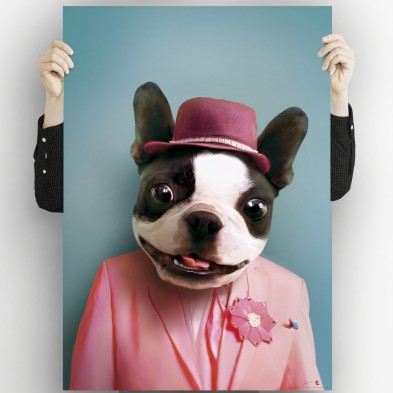 Modelo Perrito Molón 2-poster-lavable-para-exterior-interior-perro-decoracion-divertida-original-estilo-moderno-lokoloko