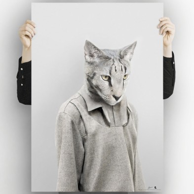Model cat singapura-poster-washable-high-quality-for-decoration-interior-exterior-modern-original-lokoloko