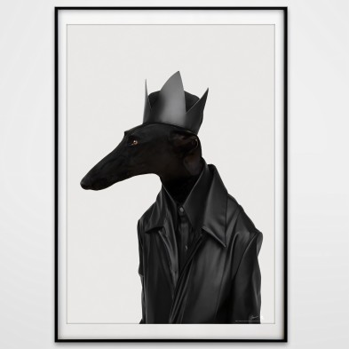 Greyhound Black Rock-poster-washable-eco-for-interior-exterior-style-minimalist-modern-dog-greyhound-lokoloko