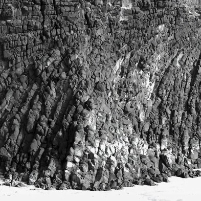 Póster fotográfico en papel ecológico texturizado de Playa Punta del Barronal. Cabo de Gata. Blanco y negro. Lokoloko