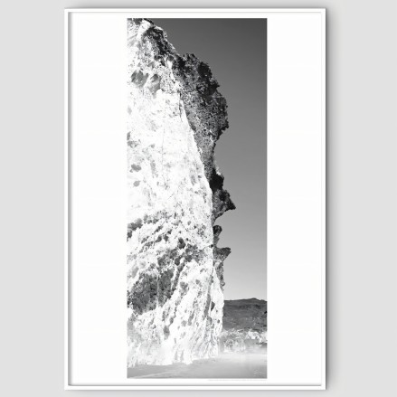 Photographic poster on textured eco-friendly wallpaper.Cliff Cala Chica. Black and white. Lokoloko