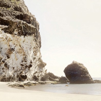 Photographic poster on textured eco-friendly wallpaper. Punta de cala grande in the Cabo de Gata Níjar Park, color. Lokoloko