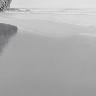 Photographic poster on textured eco-friendly wallpaper of Mónsul beach, Almería. Black and white. Lokoloko