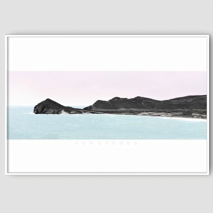 Photographic poster on textured eco-friendly wallpaper. Bay and Morrón de los Genoveses. lokoloko