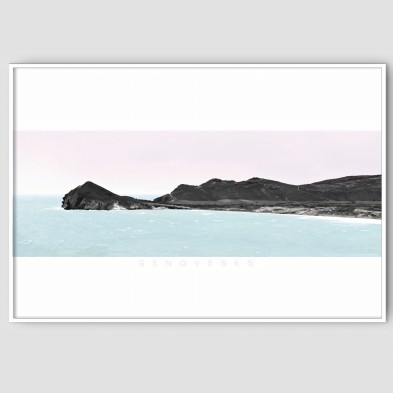 Photographic poster on textured eco-friendly wallpaper. Bay and Morrón de los Genoveses. lokoloko
