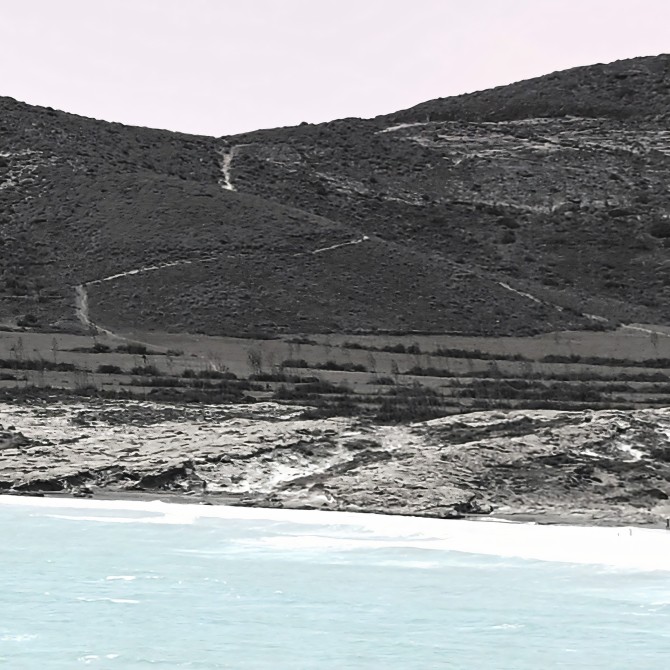 Póster fotográfico en papel ecológico texturizado. Bahía y Morrón de los Genoveses Parque Natural Cabo de Gata lokoloko