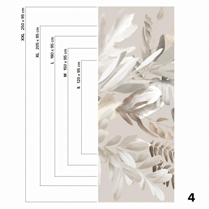 Galana - Piece 4 - Self-adhesive vinyl mural for wall and doors. Lokoloko