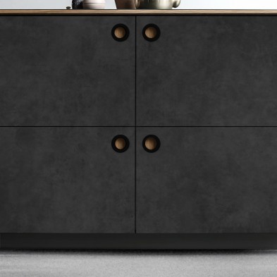 Night Concrete - washable self-adhesive opaque vynil for furniture and walls lokoloko