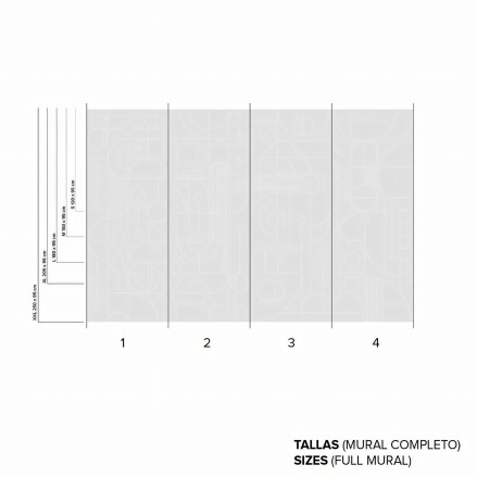 Line 1 - Mural de vinilo autoadhesivo lavable para paredes y muebles
