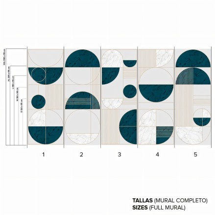 Milan - Washable Self Adhesive Vinyl Mural for Walls and Furniture