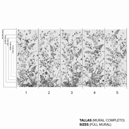 Tempus black & white - Washable self-adhesive vinyl wallpaper for walls and furniture