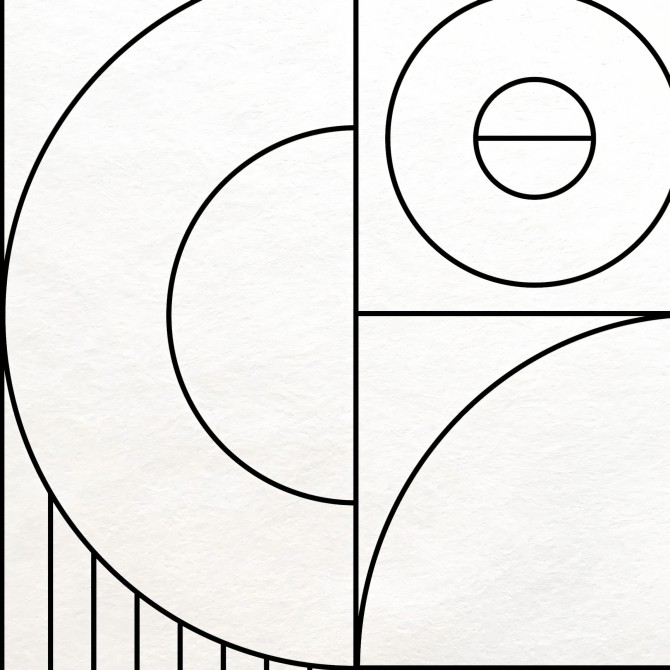 Line blanco y negro - Detalle -  geometría Bauhaus art deco. Papel de pared autoadhesivo pintado. Lokoloko