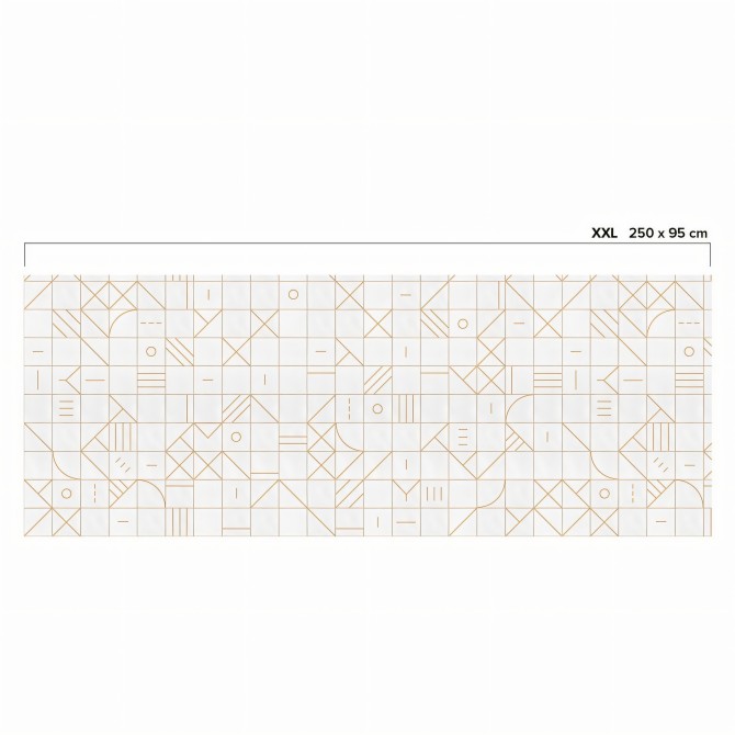 Azulejos geometría bauhaus camel - medidas Papel pintado autoadhesivo sin pvc ecologico para recibidores, salones o dormitorios