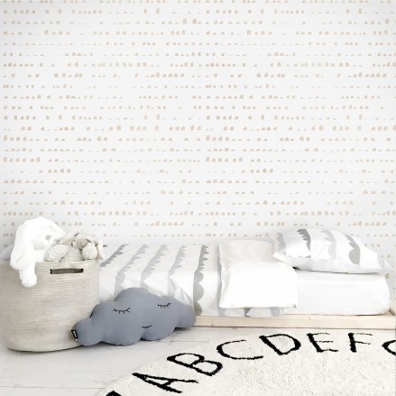 Serene Earth. Washable, texture vinyl, eco-friendly inks, opaque, antibacterial for bedroom walls. Lokoloko