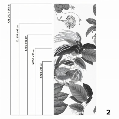 Flores de terciopelo blanco y negro - pieza 2 - vinilo lavable autoadhesivo opaco para muebles y paredes cocinas y baños