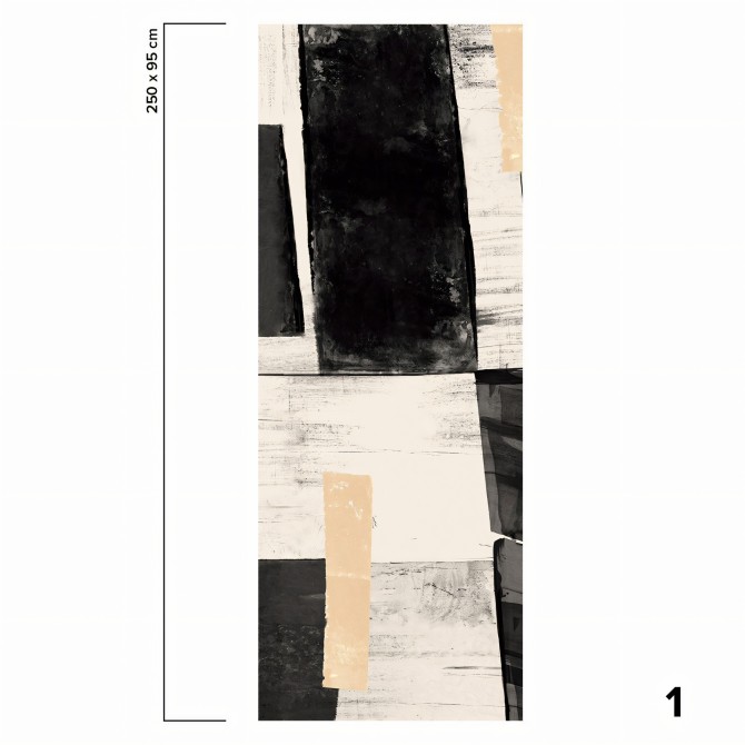 Tapies - Eco-friendly self-adhesive wallpaper mural - Piece 1 - Abstract design - Lokoloko