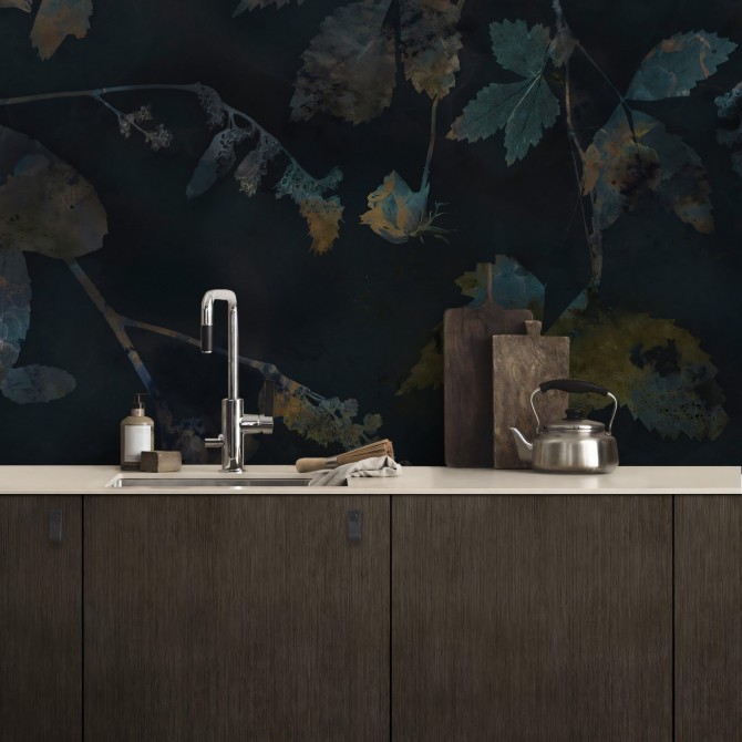 Nocturna - Mural de vinilo lavable autoadhesivo para renovar paredes azulejos, frente o muebles de cocina 