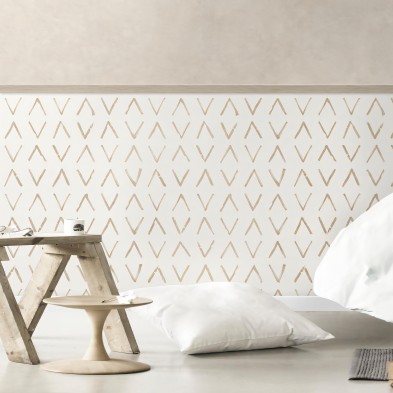 Mudcloth Africano mini Tierra. Papel pintado ecológico autoadhesivo texturizado para paredes de dormitorios. Lokoloko