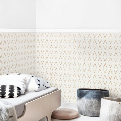 African Mudcloth Mini Beige.. Self-Adhesive eco-friendly PVC-free Texture wallpaper for walls bedroom. Lokoloko