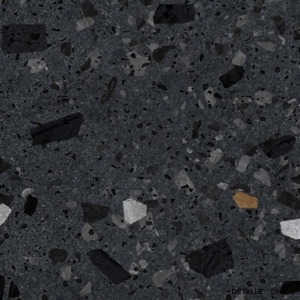 Terrazo Liceo - vinilo lavable, autoadhesivo y opaco en color gris, negro y tierra. Para paredes y azulejos de baños. Lokoloko.